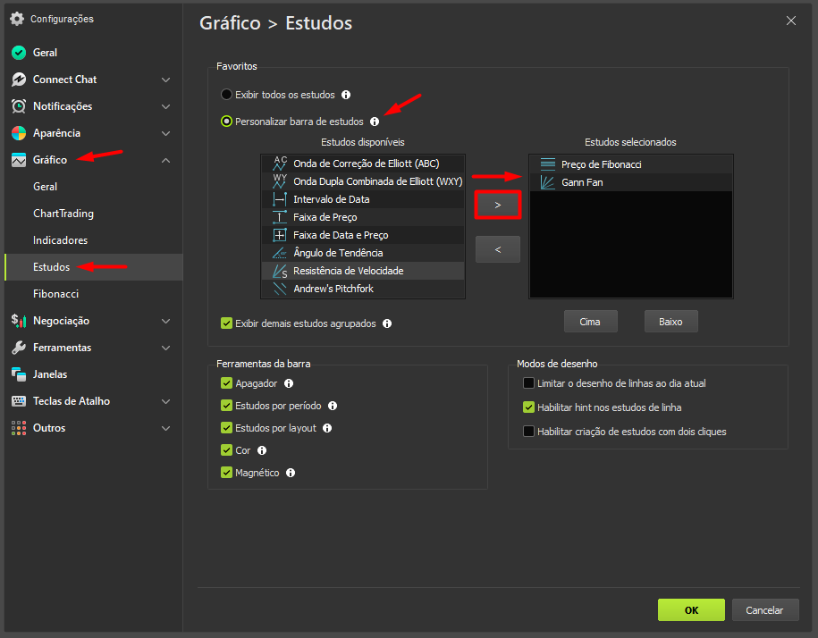 personalizar_barra_de_estudos_nas_configuracoes.png