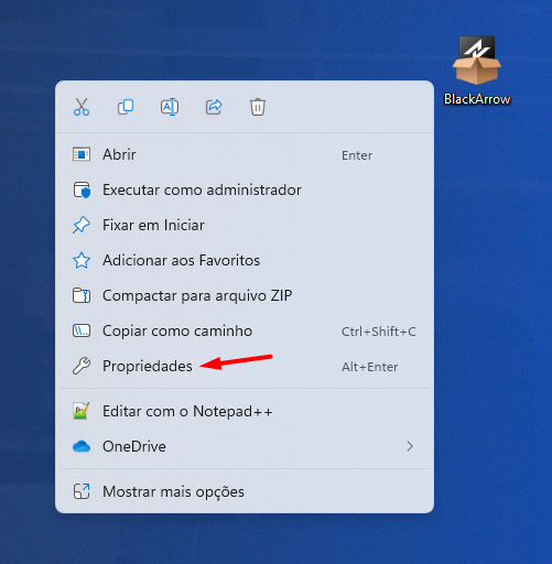 propriedades no executavel do blackarrow.png