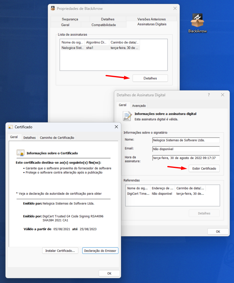 detalhes e exibir certificado blackarrow.png