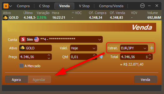 OCO selecionada na boleta do agendamento BA.png