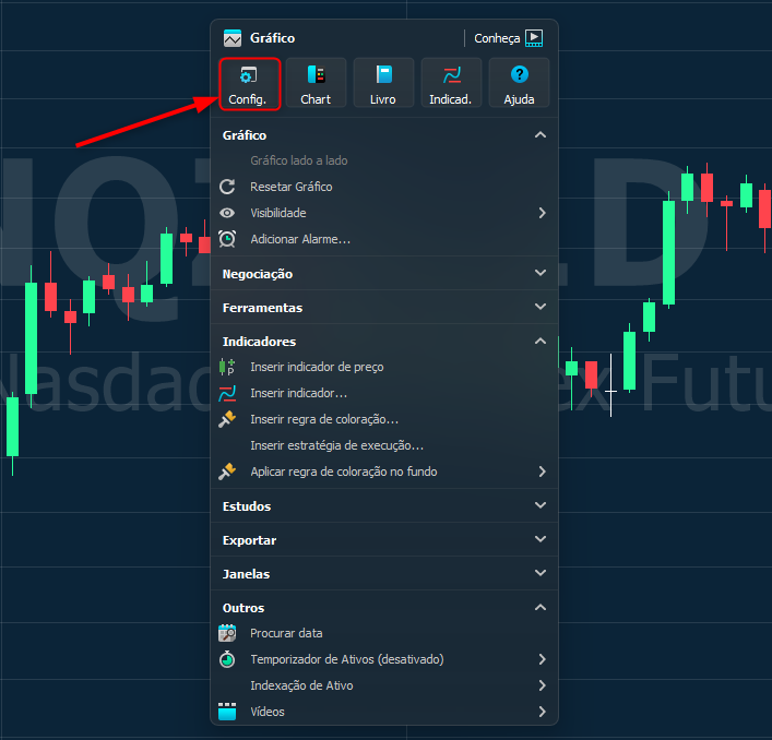 Opção de Configuração do Gráfico