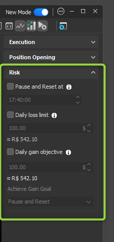 Risk Settings